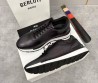 Мужские кожаные кроссовки Berluti черные с белой подошвой 2026