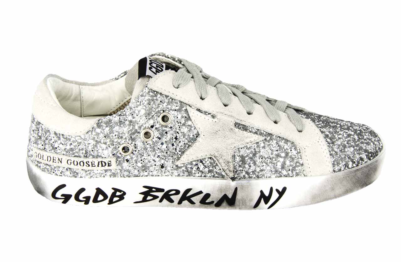 Golden Goose кеды Silver