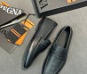 Мужские лоферы из зернистой кожи Ermenegildo Zegna черные 2026