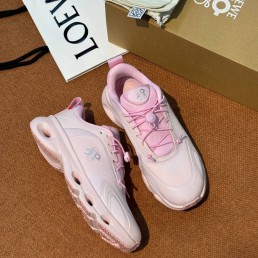 Женские комбинированные кроссовки Loewe Cloudsolo розовые 2026