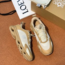 Женские комбинированные кроссовки Loewe Cloudsolo бежевые 2026