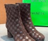 Женские комбинированные ботильоны Bottega Veneta коричневые с эффектом плетения 2026