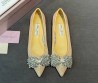 Женские комбинированные балетки Jimmy Choo бежевые сетчатые со стразами 2026