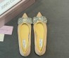 Женские комбинированные балетки Jimmy Choo бежевые сетчатые со стразами 2026