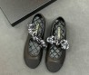 Женские кожаные балетки Chanel черные с текстильными вязками 2026