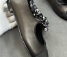 Женские кожаные балетки Chanel черные с текстильными вязками 2026