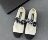 Женские кожаные балетки Chanel белые с текстильными вязками 2026