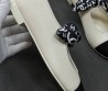 Женские кожаные балетки Chanel белые с текстильными вязками 2026