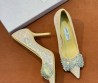 Женские комбинированные туфли лодочки Jimmy Choo бежевые со стразами 2026