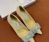 Женские комбинированные туфли лодочки Jimmy Choo бежевые со стразами 2026