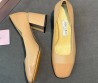 Женские кожаные туфли Jimmy Choo бежевые с лакированным носом каблук 6 см 2026