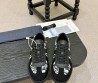 Мужские комбинированные кеды Christian Dior черные с белым 2026