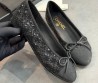 Женские текстильные балетки в пайетках Chanel черные 2026