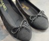 Женские текстильные балетки в пайетках Chanel черные 2026