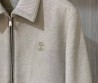 Мужская шерстяная куртка на молнии Brunello Cucinelli бежевая 2026