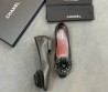 Женские кожаные балетки Chanel черные с цветком 2026