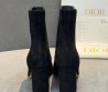 Женские замшевые ботильоны Christian Dior черные каблук 7,5 см 2026