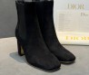 Женские замшевые ботильоны Christian Dior черные каблук 7,5 см 2026