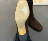 Женские замшевые ботильоны Christian Dior коричневые каблук 7,5 см 2026
