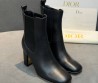 Женские кожаные ботильоны Christian Dior черные каблук 7,5 см 2026