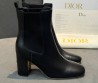 Женские кожаные ботильоны Christian Dior черные каблук 7,5 см 2026