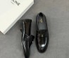 Женские кожаные лоферы Celine черные глянцевые 2026