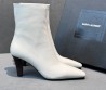 Женские кожаные ботильоны Saint Laurent Jill белые каблук 7 см 2026