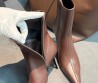 Женские кожаные ботильоны Saint Laurent коричневые с острым носком каблук 9 см 2026