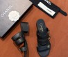 Женские кожаные босоножки Chanel черные 2026