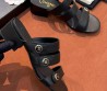 Женские кожаные босоножки Chanel черные 2026