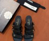 Женские кожаные босоножки Chanel черные 2026