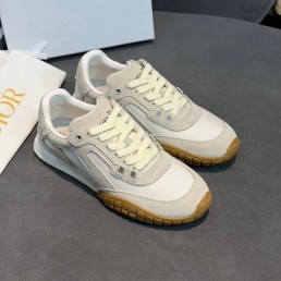 Женские комбинированные кроссовки Christian Dior серые с белым 2026