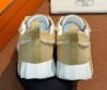 Женские текстильные кроссовки Hermes бежевые с бахромой 2026