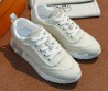 Женские текстильные кроссовки Hermes белые с бахромой 2026