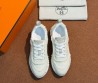 Женские текстильные кроссовки Hermes белые с бахромой 2026