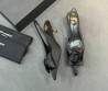 Женские текстильные туфли Saint Laurent черные с цветком каблук 5 см 2026