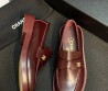 Женские кожаные лоферы Chanel Cruise бордовые 2026