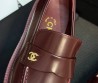 Женские кожаные лоферы Chanel Cruise бордовые 2026