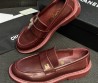 Женские кожаные лоферы Chanel Cruise бордовые 2026