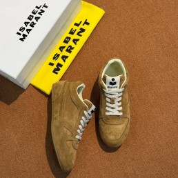 Женские замшевые кроссовки Isabel Marant коричневые 2026