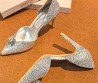 Женские кожаные туфли Jimmy Choo серебристые в стразах каблук 10 см 2026