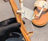 Женские кожаные сандалии Miu Miu белые 2026