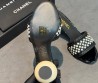 Женские кожаные мюли Chanel черные с белым каблук 7 см 2026