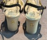 Женские кожаные босоножки Chanel молочные каблук 6,5 см 2026