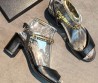 Женские кожаные босоножки Chanel черные каблук 6,5 см 2026