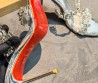 Женские комбинированные босоножки Christian Louboutin серебристые со стразами каблук 10 см 2026