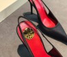 Женские атласные туфли Saint Laurent черные 2026