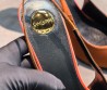 Женские атласные туфли Saint Laurent коричневые 2026