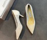 Женские текстильные туфли Jimmy Choo белые кружевные каблук 7,5 см 2026