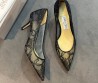 Женские текстильные туфли Jimmy Choo черные кружевные каблук 7,5 см 2026